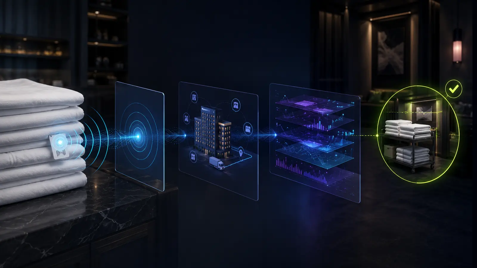 RFID-Signal als Teil eines umfassenderen Textilsystems