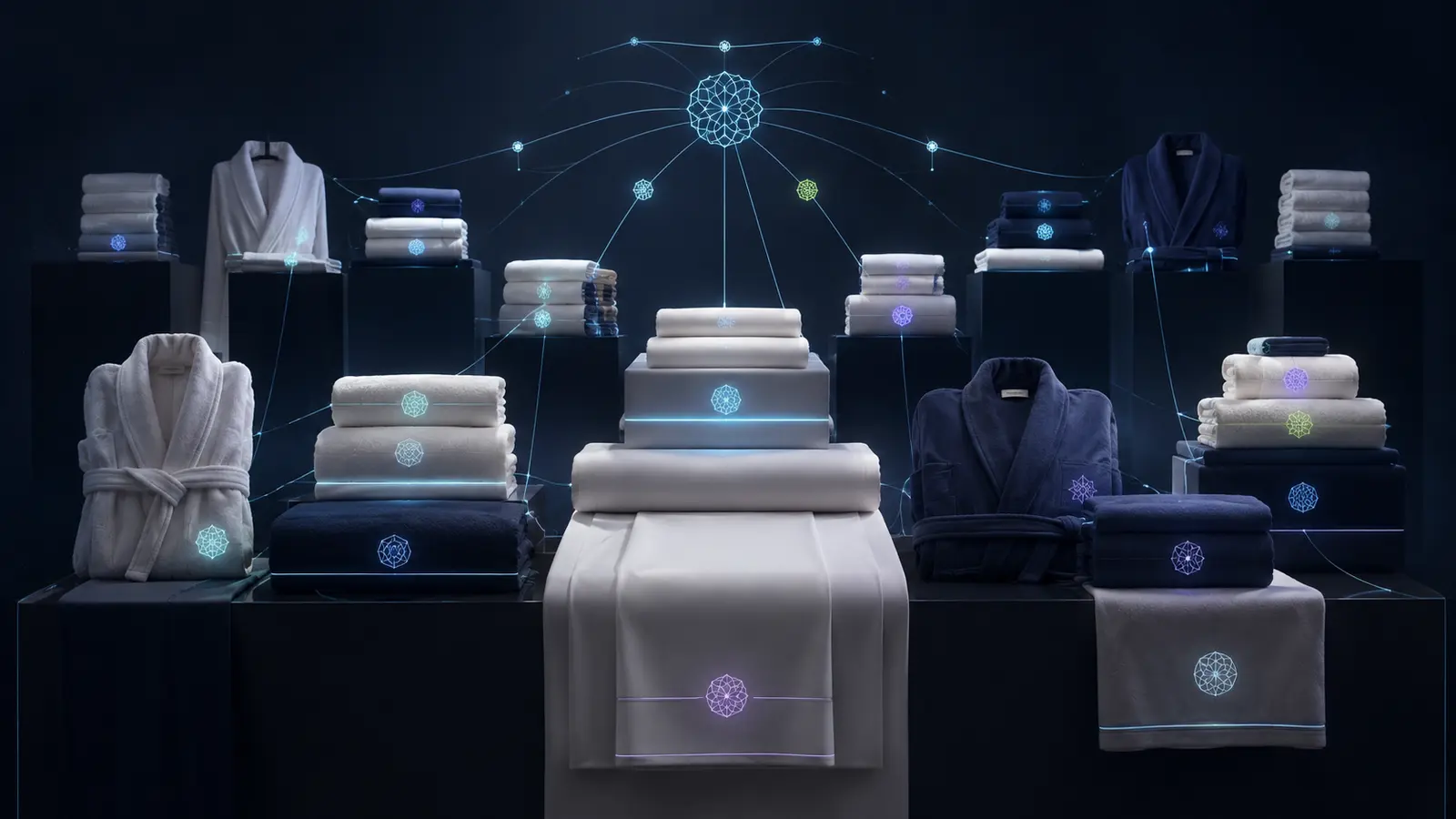 Jedes Hoteltextil wird durch eine eindeutige digitale Identität repräsentiert.